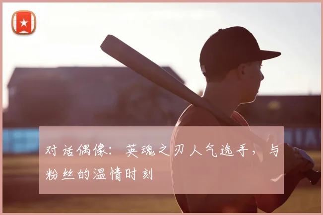 对话偶像：英魂之刃人气选手，与粉丝的温情时刻