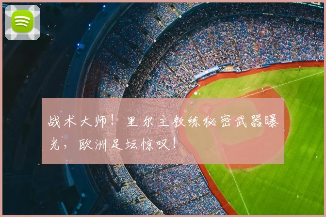 战术大师!里尔主教练秘密武器曝光,欧洲足坛惊叹!